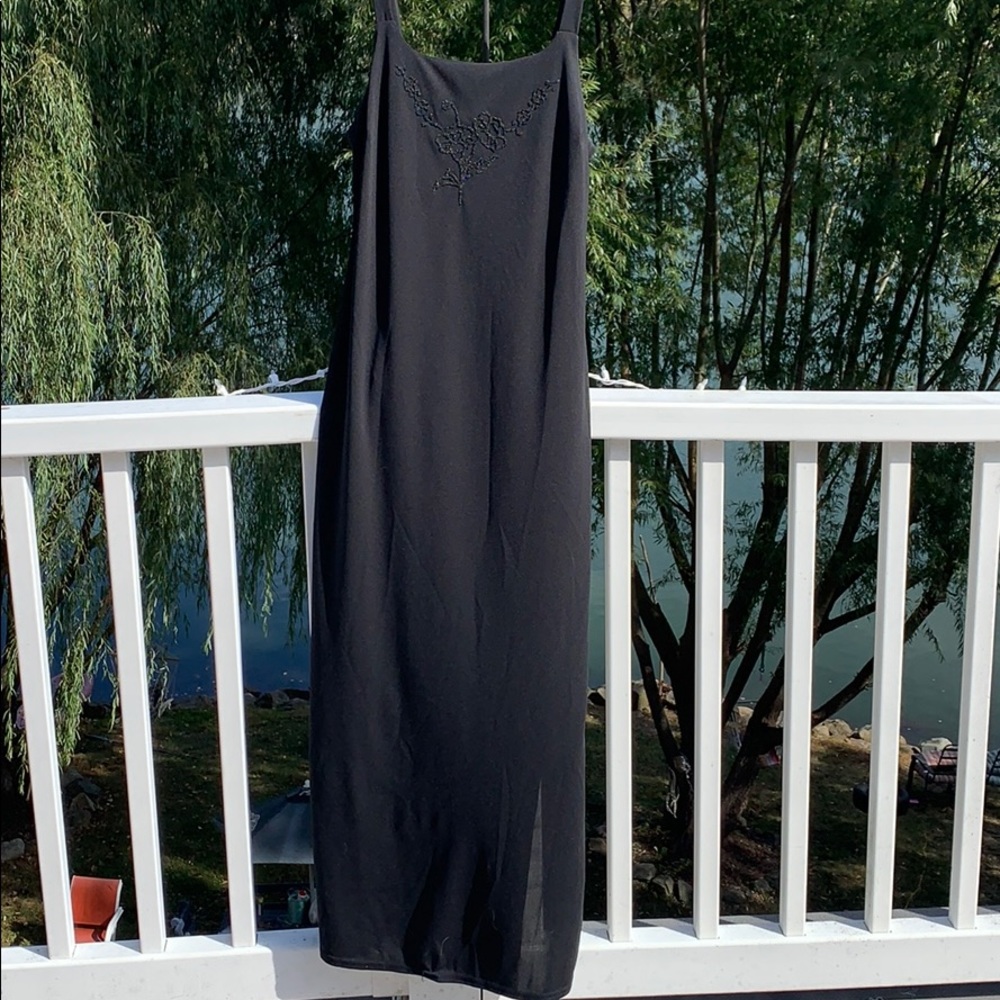 Black dress with beading